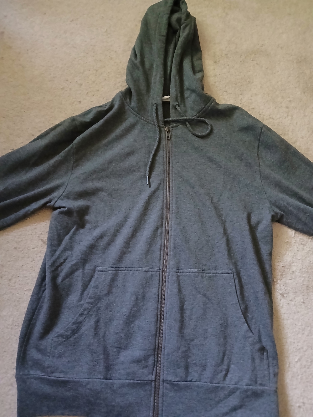Women  Dark Heather Grey Zip Hoodie